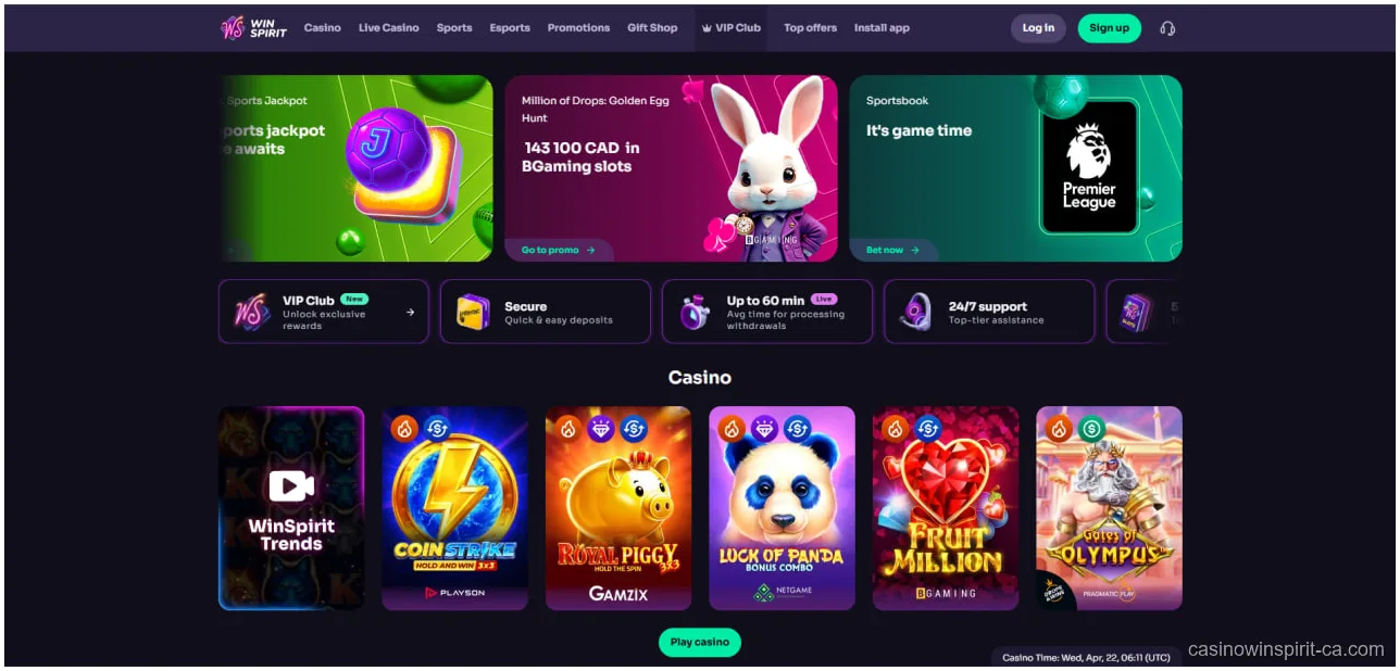 WinSpirit casino overview